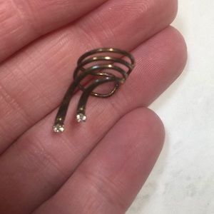 Diamond ear cuff stamped 925 EC